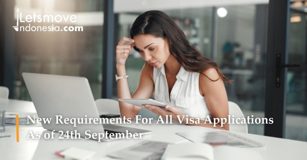 New Requirements for Business visa applications as of 24th September | Lets Move Indonesia