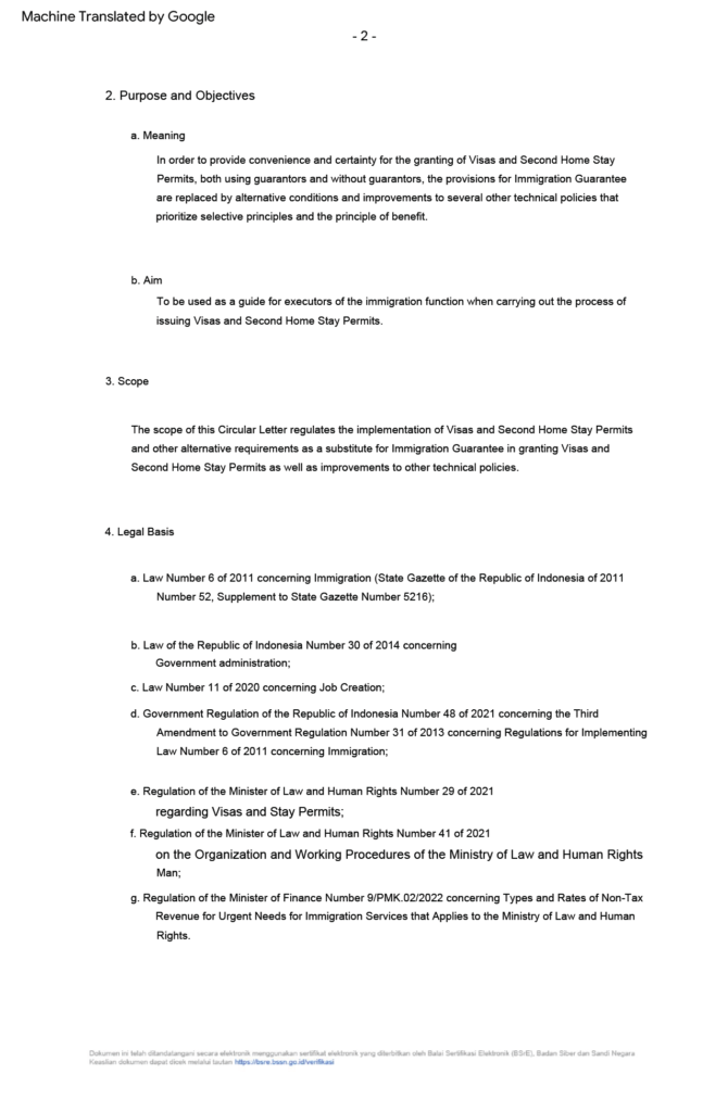 Surat Edaran Visa dan Izin Tinggal Rumah Kedua-2-02