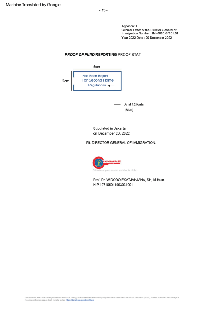 Surat Edaran Visa dan Izin Tinggal Rumah Kedua-2-13