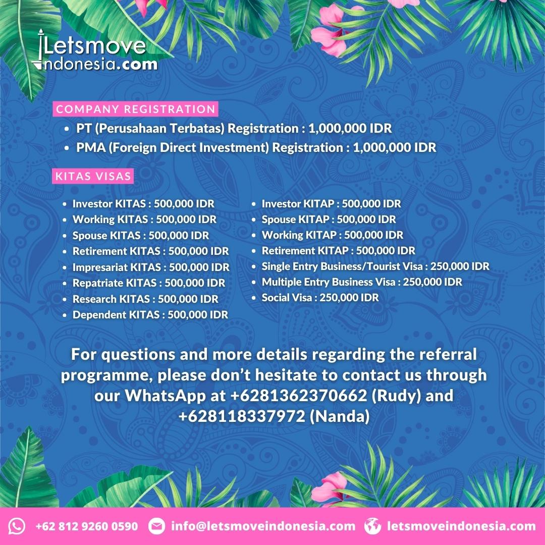Reward List for LetsMoveIndonesia Referral Programme
